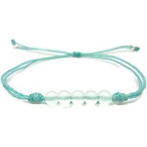 Sea Glass Bead Bracelet-Made From Recycled Glass Beads - Adjustable Waterproof